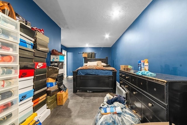 bedroom with concrete flooring