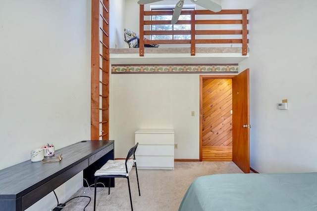 bedroom featuring carpet flooring