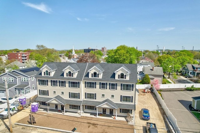 aerial view featuring a residential view