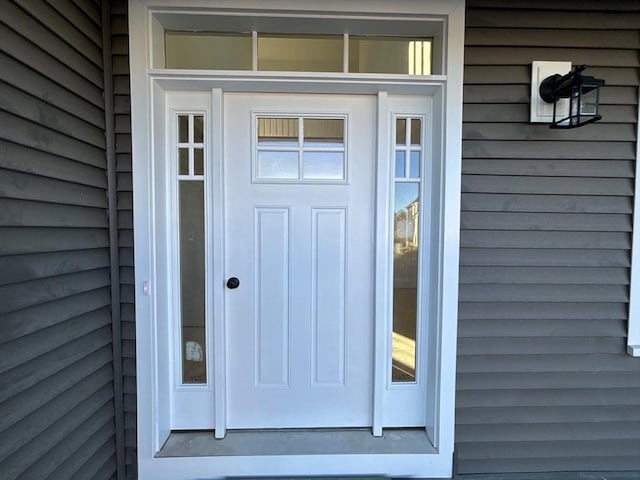 view of doorway to property