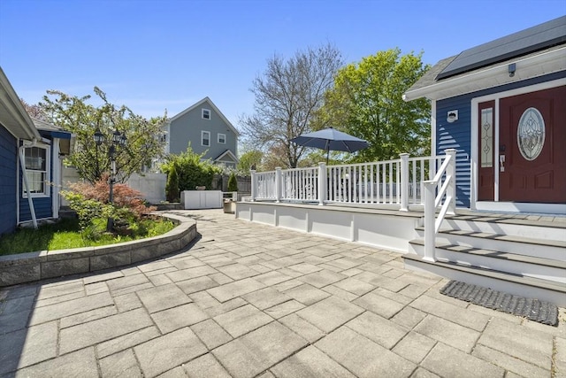 view of patio / terrace featuring a deck