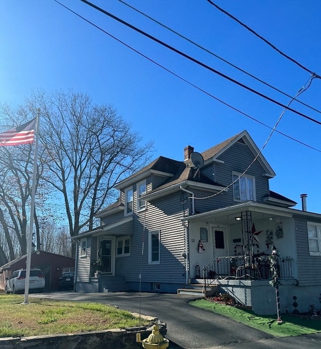 view of front of home with a porch