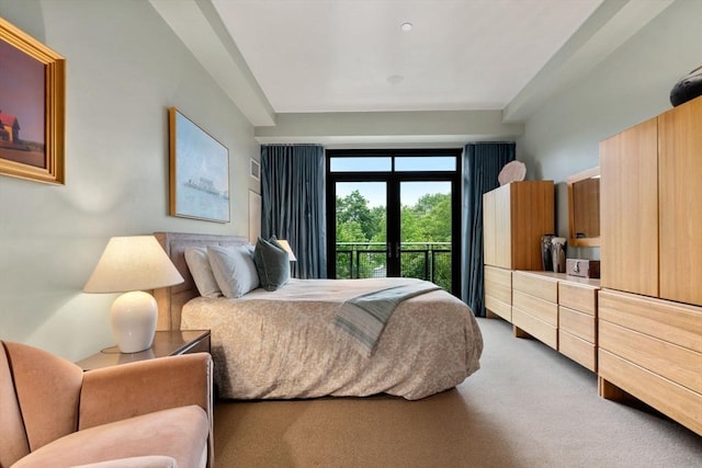 2400 Beacon St Unit 203, Boston, MA 02467 - carpeted bedroom with access to exterior and french doors