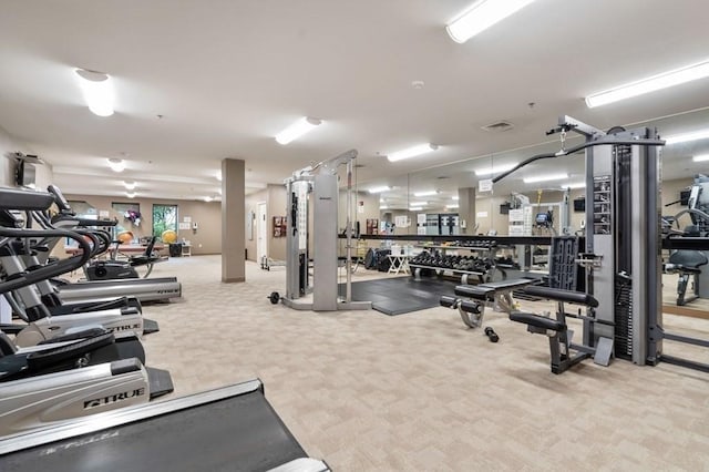 2400 Beacon St Unit 203, Boston, MA 02467 - workout area featuring carpet