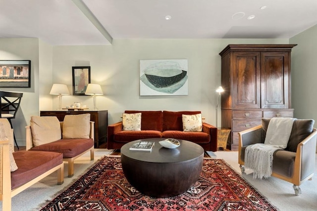 2400 Beacon St Unit 203, Boston, MA 02467 - living area featuring light carpet