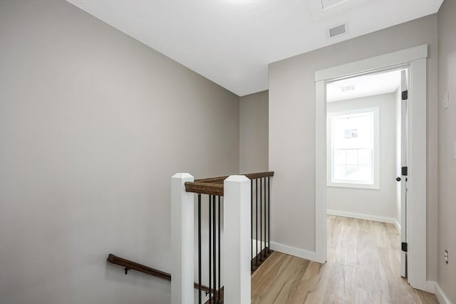 hall featuring light hardwood / wood-style floors