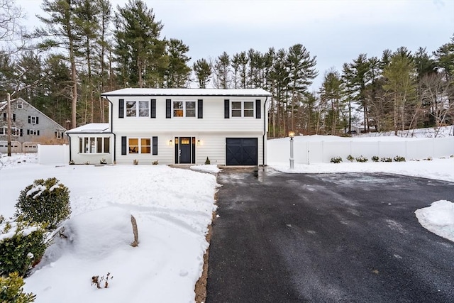 view of front facade with a garage