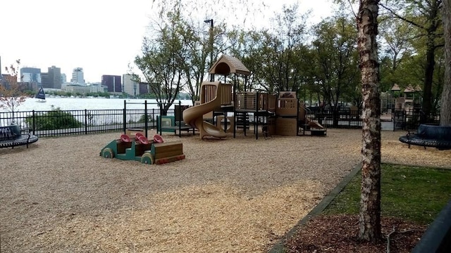 501 Beacon St Unit 1, Boston, MA 02215 - community jungle gym with fence and a water view