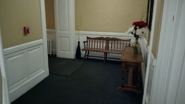 hallway with radiator