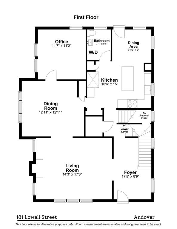 181 Lowell St, Andover, MA 01810 - floor plan / room layout