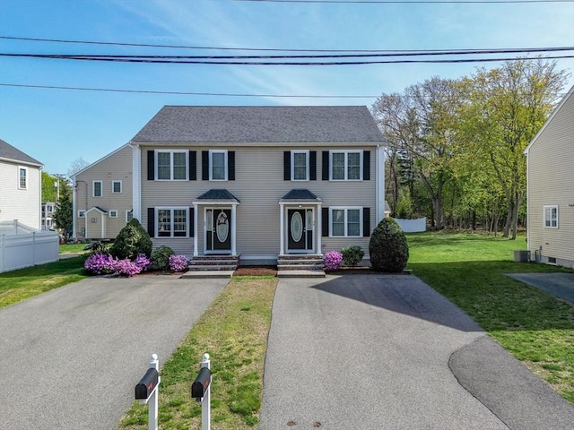 34 Bates St Unit 34, Abington, MA 02351 - colonial inspired home with a front yard, driveway, and central AC