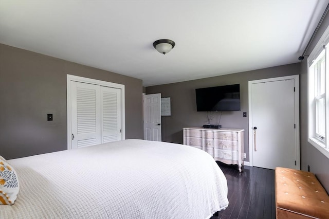 286 Narrow Ave, Westport, MA 02790 - bedroom featuring dark wood finished floors, a closet, and baseboards