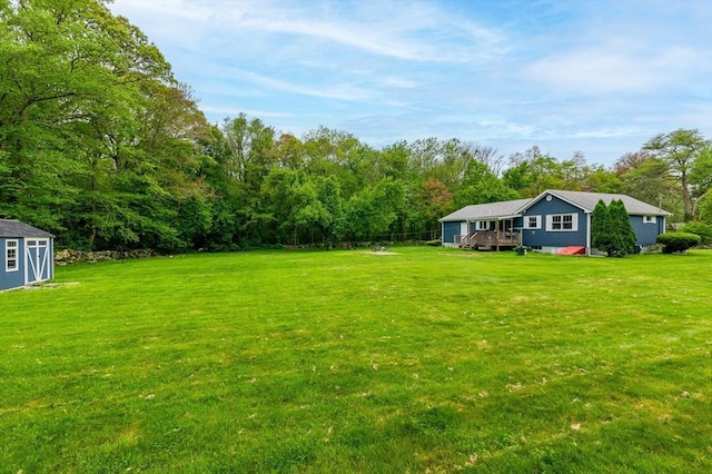 286 Narrow Ave, Westport, MA 02790 - view of green lawn featuring a deck
