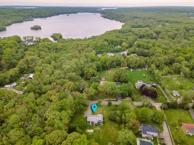 286 Narrow Ave, Westport, MA 02790 - bird's eye view of a heavily wooded area and a large body of water