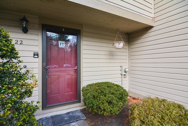 view of doorway to property