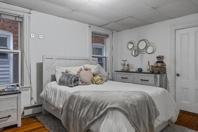 733 E 3rd St, Boston, MA 02127 - bedroom with wood finished floors and a drop ceiling