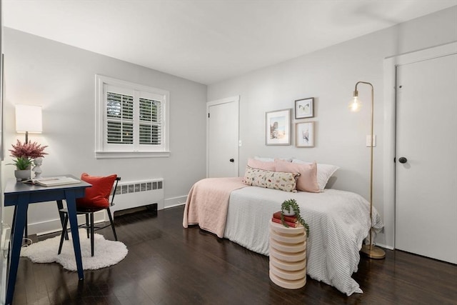 10 Morse Rd, Wayland, MA 01778 - bedroom featuring radiator, wood finished floors, and an office area