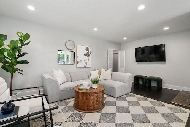 10 Morse Rd, Wayland, MA 01778 - living room featuring recessed lighting and baseboards