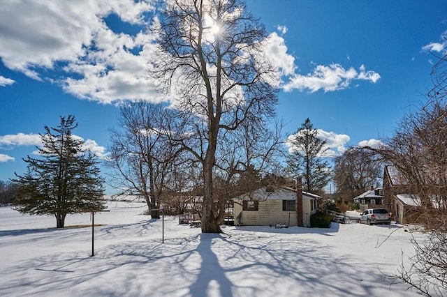 view of snowy yard