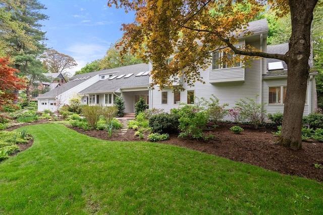 1 Croftdale, Newton, MA 02459 - back of property featuring a yard and a garage
