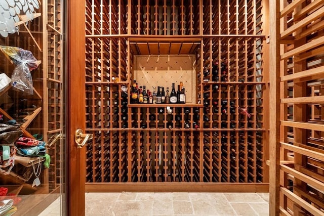 1 Croftdale, Newton, MA 02459 - wine area featuring stone tile flooring