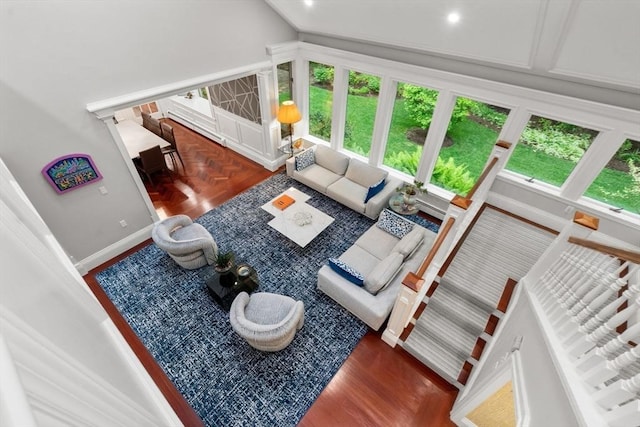1 Croftdale, Newton, MA 02459 - living room featuring wood finished floors and baseboards
