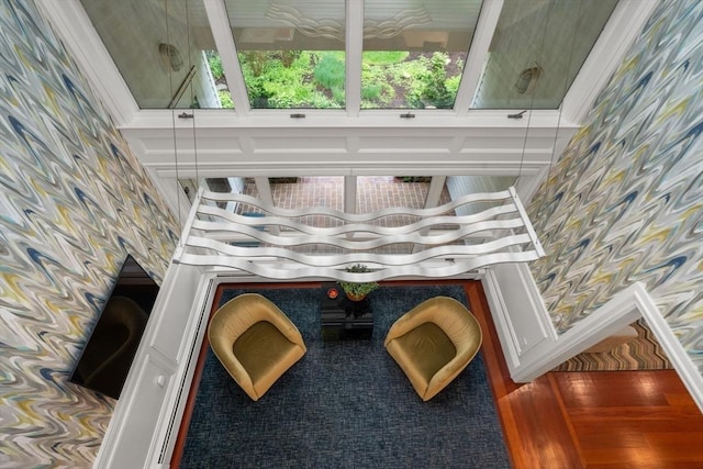 1 Croftdale, Newton, MA 02459 - detailed view of wallpapered walls