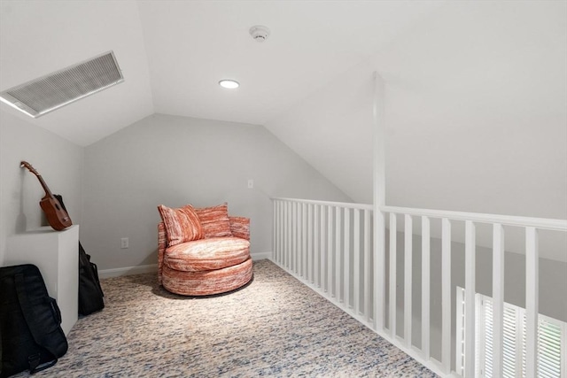 1 Croftdale, Newton, MA 02459 - living area featuring vaulted ceiling and carpet