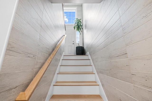 2 Jason Ter, Fairhaven, MA 02719 - stairway featuring wood walls and wood finished floors