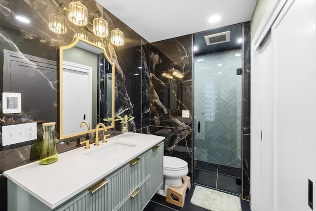 2 Jason Ter, Fairhaven, MA 02719 - full bath with tile walls, toilet, vanity, a shower stall, and tile patterned floors