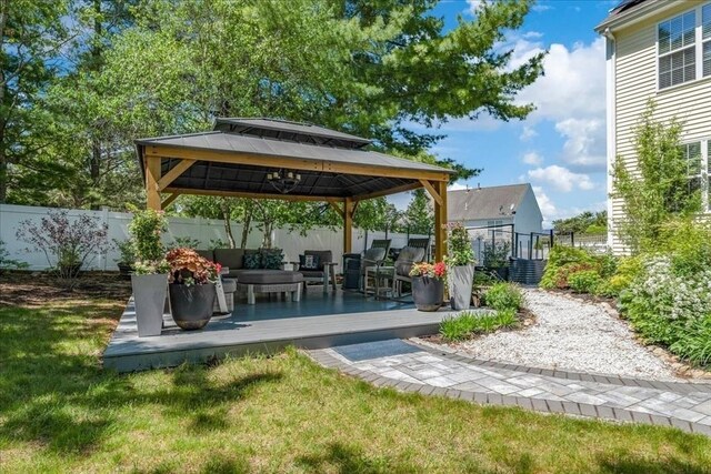 33 Freeman Dr, Plymouth, MA 02360 - view of property's community with a gazebo, a deck, and an outdoor living space