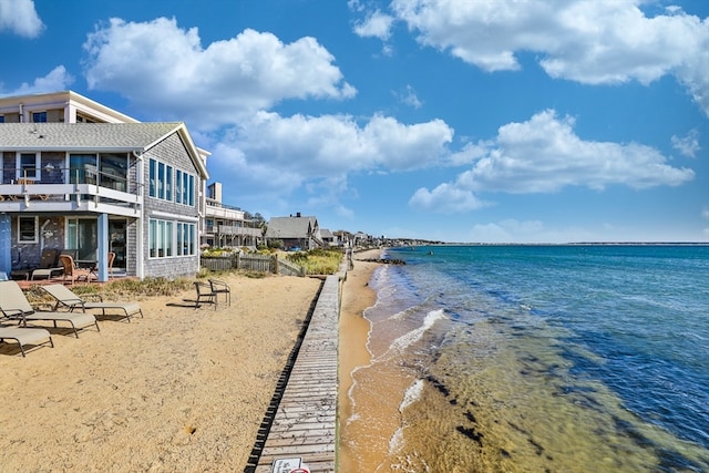 water view with a beach view