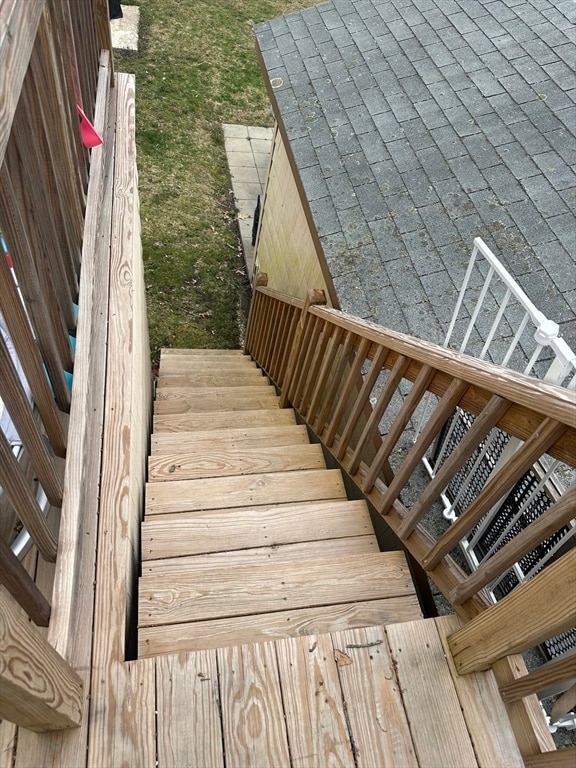 view of stairway