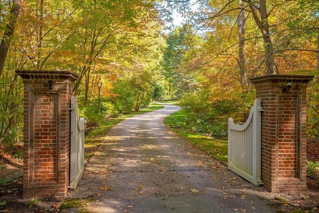 view of street with a gate