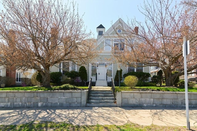 256 Lafayette St Unit 3, Salem, MA 01970 - view of front facade with a chimney