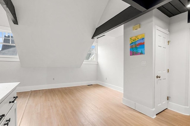 256 Lafayette St Unit 3, Salem, MA 01970 - additional living space featuring light wood-style flooring, plenty of natural light, and vaulted ceiling