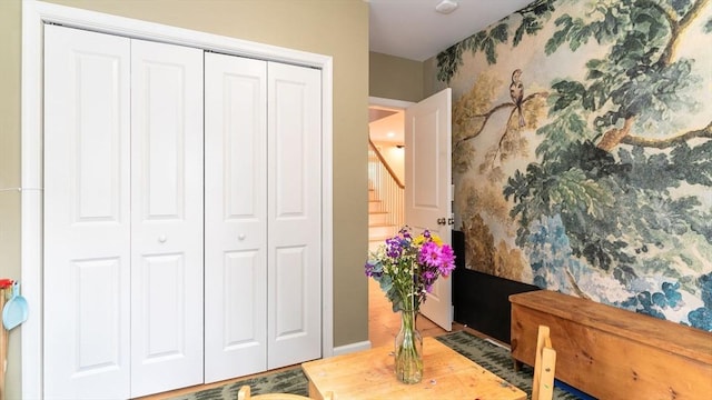 60 Wright St, Arlington, MA 02474 - foyer with stairs