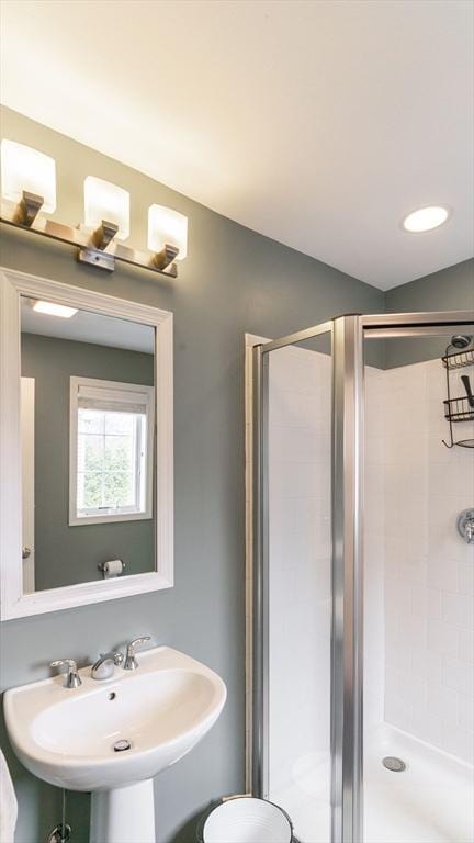 60 Wright St, Arlington, MA 02474 - full bath with a stall shower and a sink