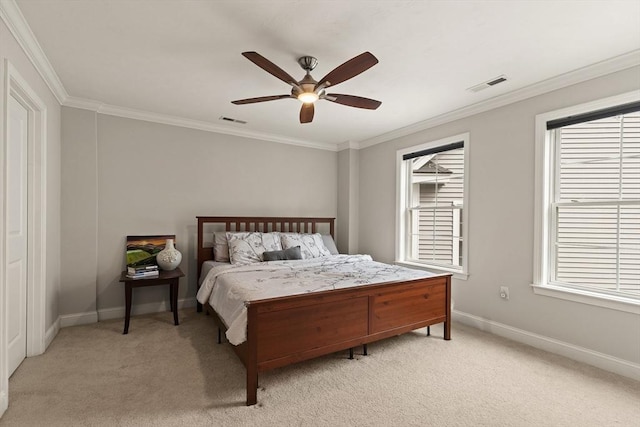 30 Compass Pt Unit 30, North Andover, MA 01845 - bedroom featuring light carpet, crown molding, and ceiling fan