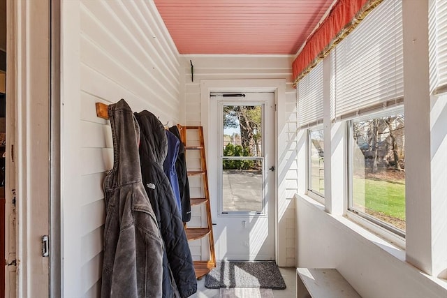 view of doorway to outside
