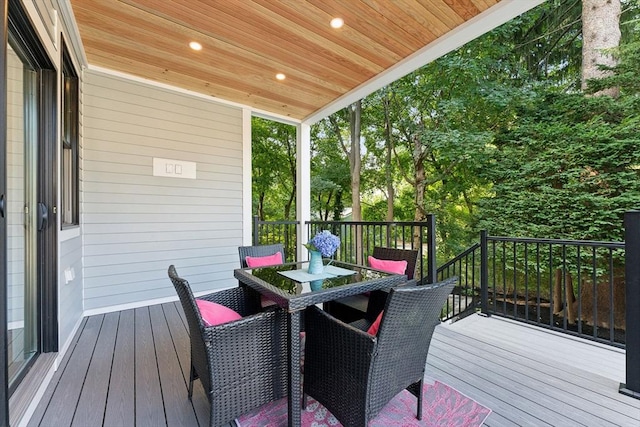 view of wooden deck