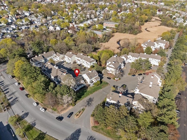 drone / aerial view with a residential view