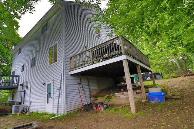 2 Altavesta Cir Unit A, Woburn, MA 01801 - view of property exterior featuring a deck and central AC
