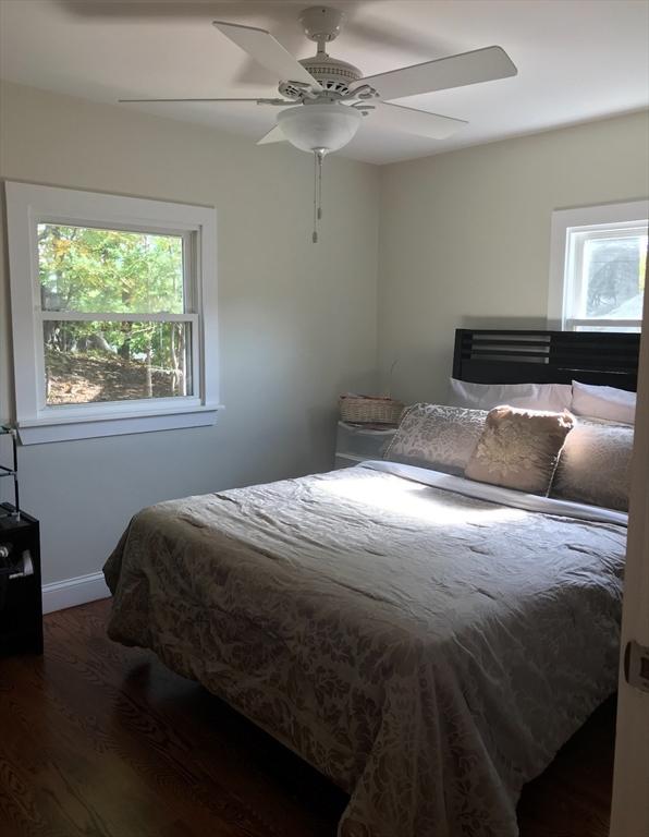 17 Chandler Rd, Malden, MA 02148 - bedroom with wood finished floors, baseboards, and a ceiling fan