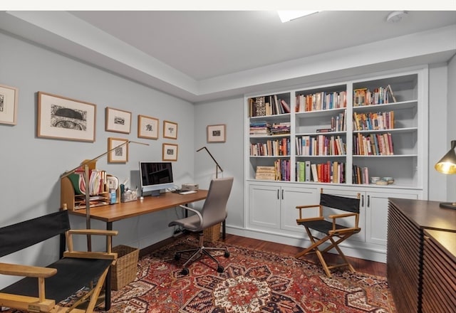 office featuring dark hardwood / wood-style flooring