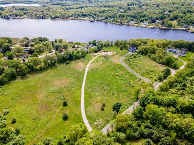 8 Ferry Ln, Berkley, MA 02779 - aerial overview of property's location featuring a nearby body of water