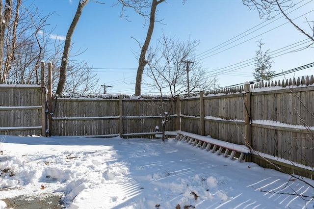 view of snowy yard