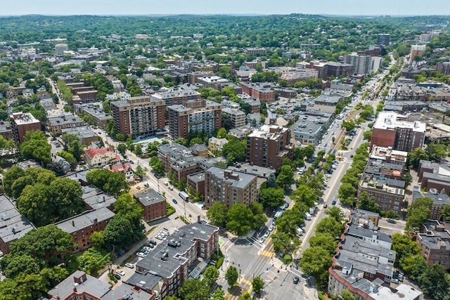 drone / aerial view featuring a view of city