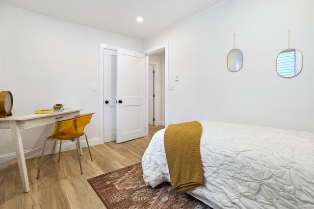 34 Bayview Ter Unit 3, Danvers, MA 01923 - bedroom featuring light wood-type flooring, baseboards, and recessed lighting