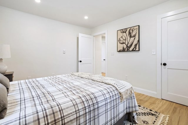 34 Bayview Ter Unit 3, Danvers, MA 01923 - bedroom with light wood-style flooring, recessed lighting, and baseboards
